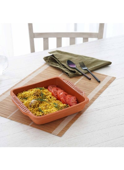 Buy Viapot Belgrad Serving Platter 22.5X26X6cm - Natural in UAE