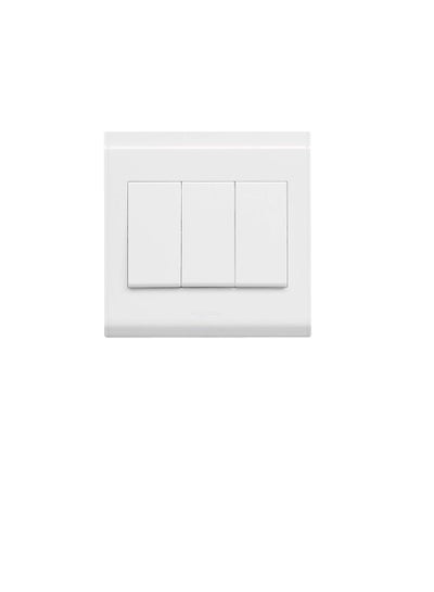 Legrand Belanko White 3 Gang 1 Way Switch, UK Standard 10Ax 617004 ...