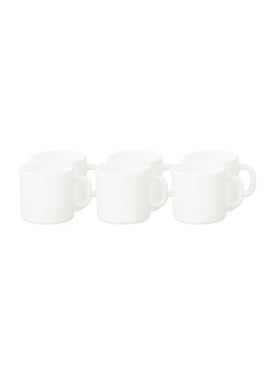 Buy Essence White Coffee Mug 6 Pcs Set 180 Ml - Arcopal in Egypt