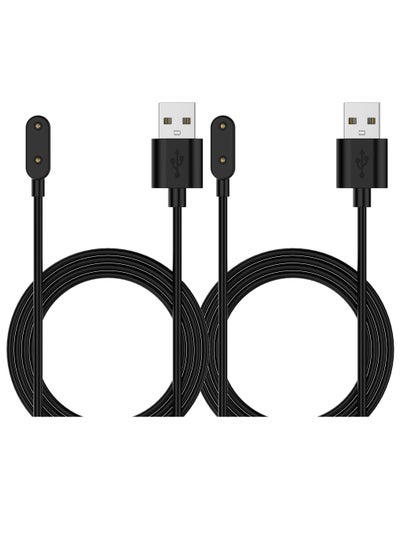 اشتري 2PCS Charger for Huawei Band 8,Suitable for Huawei Band 7/6/6 Pro/Watch Fit2/Honor Band 7/6/Honor Watch ES/OPPO Band 2 Smart Watch ,Magnetic USB Charging Cable 100cm Black في السعودية