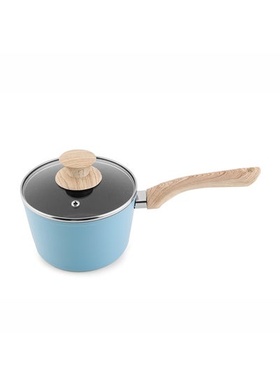 اشتري Ucook Culinara Granite Sauce Pan+Lid 16cm -blue في الامارات