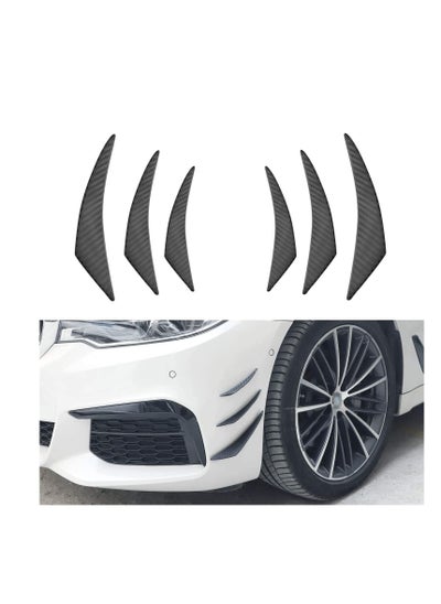 Buy Car Bumper Protector Car Front Edge Bumper Fin Carbon Fiber Exterior Rubber Fins Spoiler Canards Kit for Car Body Auto Anti  Collision Strip Decoration Stickers Accessories for Car 6Pcs in Saudi Arabia