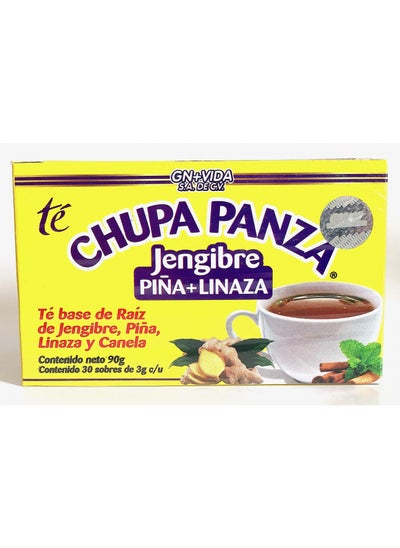 Buy Tea CHUPA Panza, Tea Based ONGINGER Root, PINNEAPPLE, Flaxseed & Cinnamon (30 Tea Bags/0.10 oz Each) in UAE