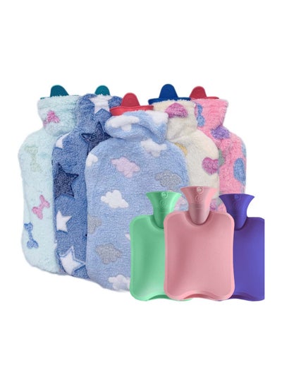 اشتري Hot Water Bag-Hot pack for Pain Relief, Hot Water Bottle,Cold and Hot Pack with velvet cover, (Assorted colors) في الامارات