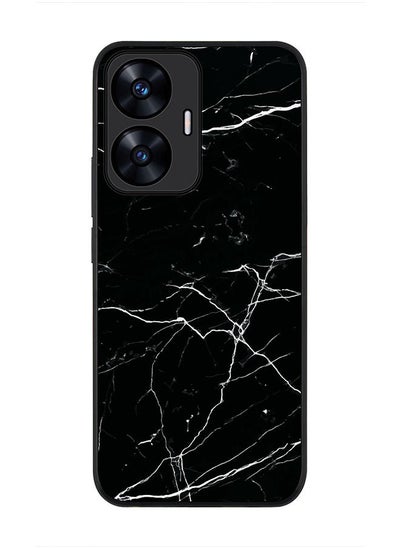 Buy Rugged Black edge case for Realme C55 4G Slim fit Soft Case Flexible Rubber Edges Anti Drop TPU Gel Thin Cover -  Marble Print Black in UAE