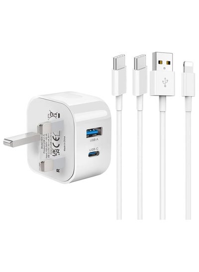 Buy iPad Charger Cable and Plug Apple iPad Fast Charging Lightning Lead and Plug C for iPad Pro 12.9 11 2nd 3rd 4th 5th 6th Generation/Air 2 3rd 4th 5th/Mini 2 3 4 5 6/iPad 4th 5th 6th 7th 8th 9th 10th in Saudi Arabia