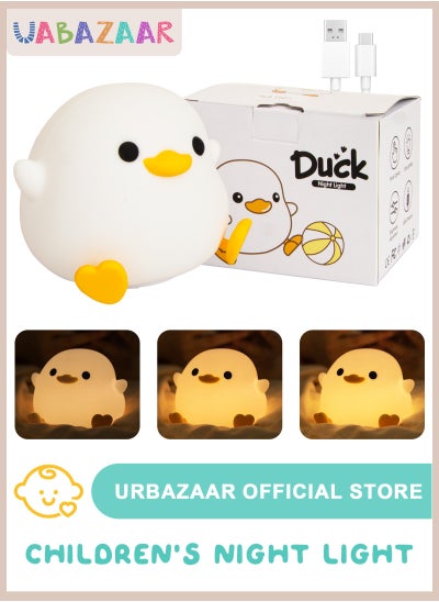 Buy Duck Night Light for Kids,Soft Silicone Cute Night Lamp for Kids Room,Touch Control Dimming,USB Rechargeable Portable Night Light,Gifts for Boys & Girls in UAE