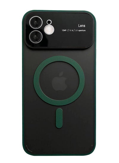 Buy iPhone 11 Lens Protector Silicone Matte Magsafe Magnetic Case Cover For iPhone 11 - Green in Egypt