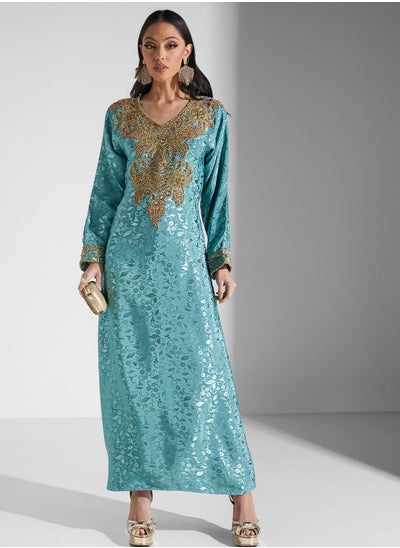 اشتري Embellished Embroidered Jalabiya في السعودية