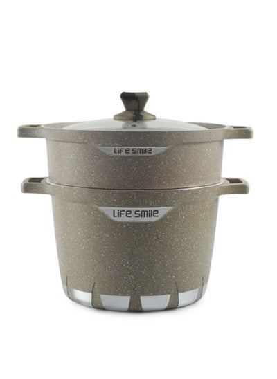 اشتري 28cm Stock Pot with 28cm Steam Pot - Steamer Set - Couscoussier في الامارات