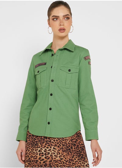 Buy Pocket Detail Oversized Shacket in UAE