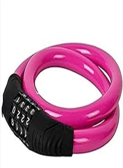 Buy Other 5 Digit Combination Security Bike Lock Cable - Pink in Egypt