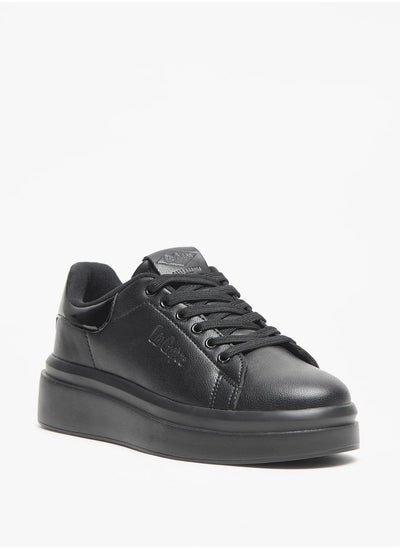 اشتري Women's Monotone Low Ankle Sneakers with Lace-Up Closure في الامارات