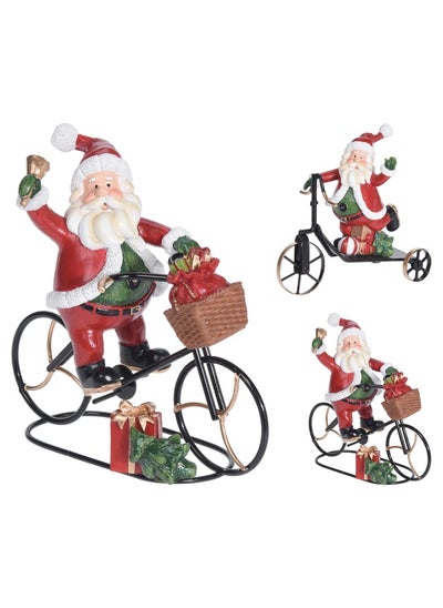 Buy Homesmiths Santa On Bike 16Cm 2Ass Red in UAE