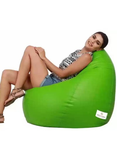 Buy Comfy Classic Large Pvc Adult Bean Bag Green With Bouncy Beans Filling in UAE