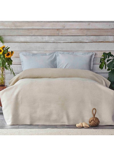 Buy Karaca Home Remas Beige Double Softline Blanket in UAE