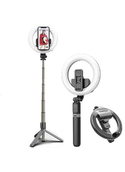 Buy L07 TikTok Selfie Ring Fill Light For iPhone Android With Tripod for Live Stream in UAE