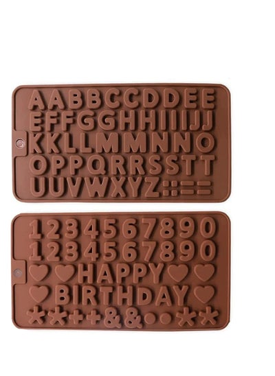 Buy Chocolate Mold Letter and Number Silicone Candy Molds Happy Birthday Cake Decorating Symbols Shapes Number Molds For Baking Mini Chocolate Letter Mold Easy To Clean Silicone Letter Molds in Saudi Arabia