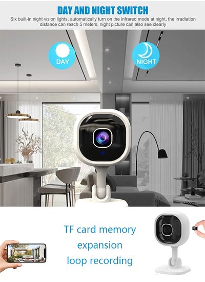 اشتري A3 HD 1080P Wired Night Vision Baby Camera HD Home Camera Support Two-way Voice Intercom Function في السعودية