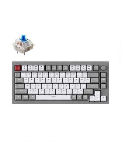 Buy Q1-N2 QMK Gateron G-PRO Switch Mechanical RGB Keyboard, Knob, Blue Switch and Costom Hotswappable in Saudi Arabia