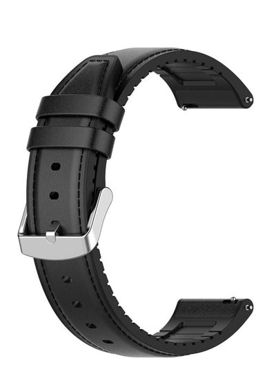 Buy 22mm Silicone Leather Replacement Strap Watchband For Huawei GT4 46mm 2023- Black in Egypt