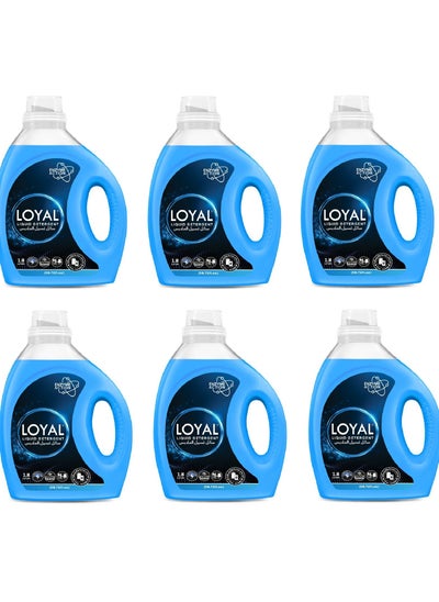 Buy Loyal Concentrated Laundry Liquid Detergent With Enzyme Action Low Foam 1800ml Pack Of 6 in UAE