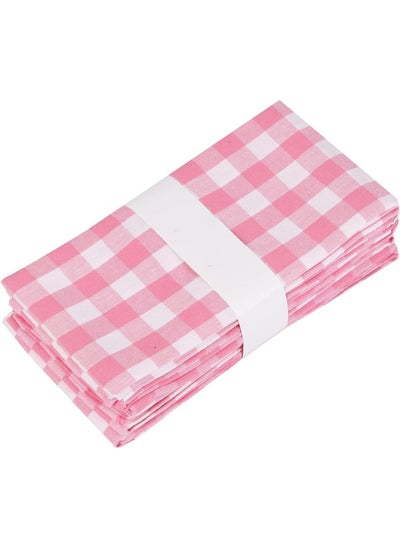 Buy 6 Piece Home Kitchen Plaid Dish Towel Set in UAE