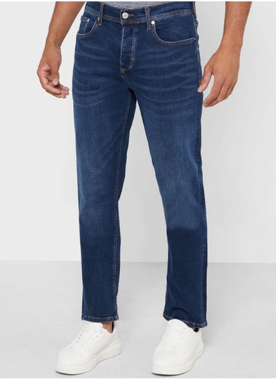 Buy Dark Wash Straight Stretch  Jeans in UAE