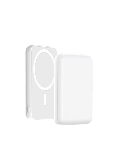 Buy Fast Magnetic Portable Power Bank Charger for Apple iPhone 12/13/14/15 series 5000mah White in UAE