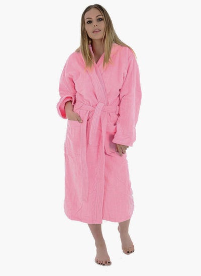 Buy Pink Color Unisex Spa Terry Dressing Gown Small size in UAE