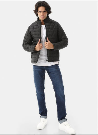 Buy Quilted Polyester Zipper Bomber Jacket in Egypt