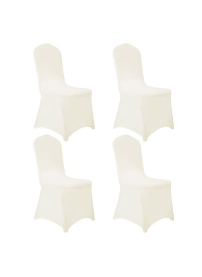 Buy Spandex Chair Covers Universal Stretchy Fitted Chair Slipcovers Washable Protector 4pcs in UAE