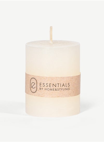 Buy Leena Pillar Candle Ivory -4x5cm in UAE