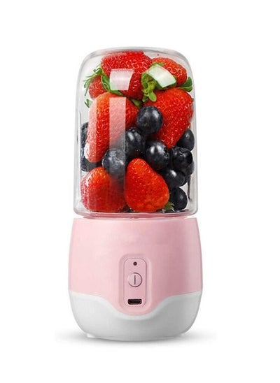 اشتري Portable Blender Juicer Cup Travel Blending Bottles with USB Rechargeable for Shakes Smoothies Kitchen And Gym Pink في الامارات