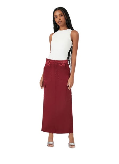 Buy Satin Slit Midi Skirt in Egypt