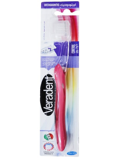 Buy Veradent Orthodontic Toothbrush Pink/Clear in Saudi Arabia