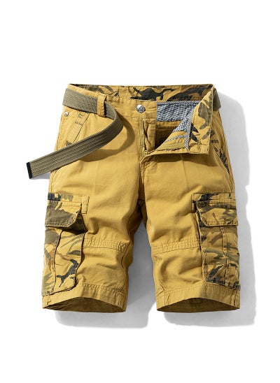 Buy Summer Mens New Casual Cargo Shorts Khaki in UAE