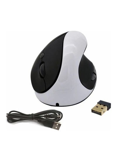 Buy Wired Optical Vertical Mouse White/Black in UAE