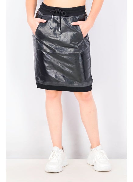 اشتري Women O Nyusha A Skirt, Glossy Black في السعودية