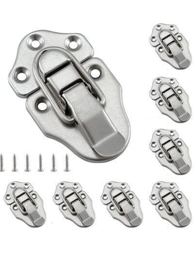 Buy 8 Pack Duckbilled Hasp Latch Chest Latch Toggle Hasp Latches with Screws for Jewelry Box Ordinary Box Wooden Case Furniture Decoration Satin Nickel Finish in Saudi Arabia