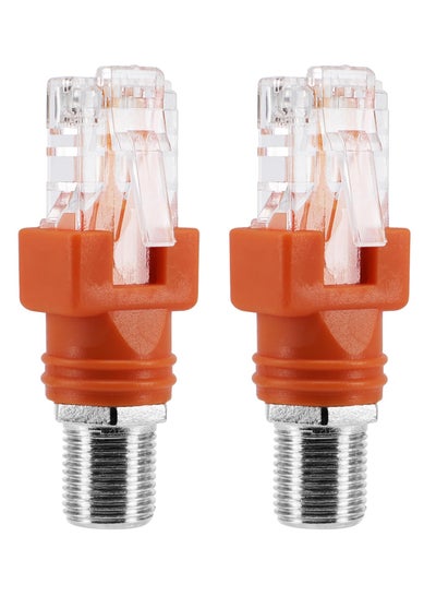 سعر محول محول RF إلى RJ45، 2 عبوة محول إيثرنت من أنثى F إلى ذكر RJ45 ...