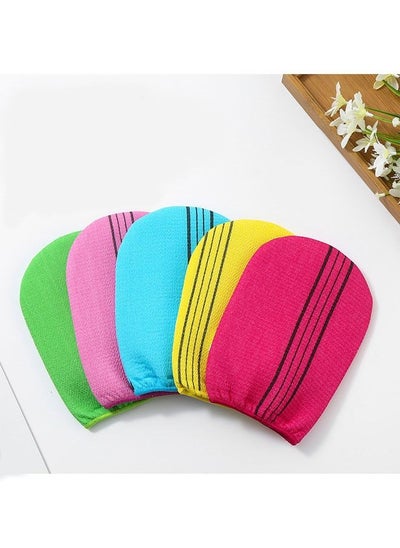 Buy 5 Pieces Korean loofah to remove dead skin,Exfoliating Washcloth Exfoliating Mitt Scrub Exfoliating Body Scrubber Back and Body Exfoliating Bath Washcloth Reusable for Removing Dry, Green, Blue, Pink, in Saudi Arabia