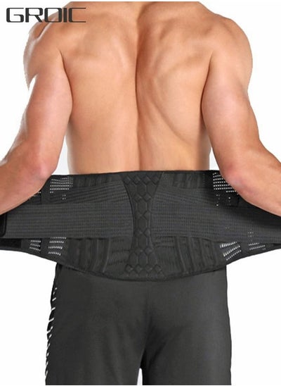 اشتري Back Support for Lower Back Pain, Back Support Belt for Men and Women, Breathable Lower Back Support with Lumbar Pad, Lumbar Disc Relief for Lower Back Pain, Sciatica（L） في الامارات