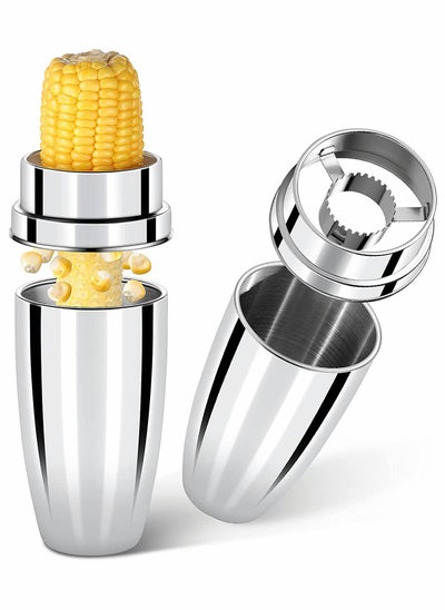 Buy Corn Peeler 304 Stainless Steel Cob with Cup Convenient Stripper Tool Quickly Peeling Kernels Cutter For Kitchen Thresher from the in Saudi Arabia