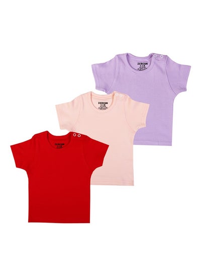 Buy Zercon  Underwear Set of 3 Colored Undershirts for Newborn Girls in Egypt