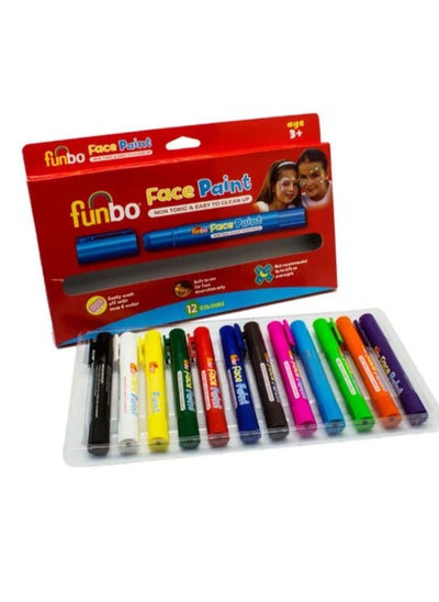 Buy 12 Colors Face Painting Tubes Kits Multicolour in Saudi Arabia