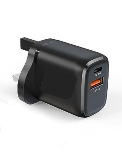 اشتري 24W 2-Port USB Wall Charger Adapter Black في السعودية