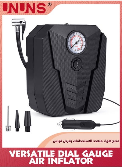 اشتري Tire Inflation Pump,Portable Air Compressor,12V Electric Car Air Pump With Analog Digital Display,150 PSI Dial Gauge Inflator With Adaptors For Bicycles Trucks Balls Tires Cars,Car Accessory في السعودية