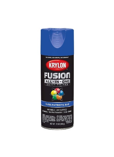 Buy Fusion All-in-One Spray Paint and Primer Patriotic Blue 12oz K02716007 in Saudi Arabia