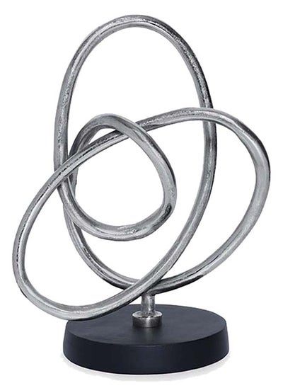 اشتري Elon Handcrafted Tangle Sculpture, Silver & Black - 29 cm في الامارات